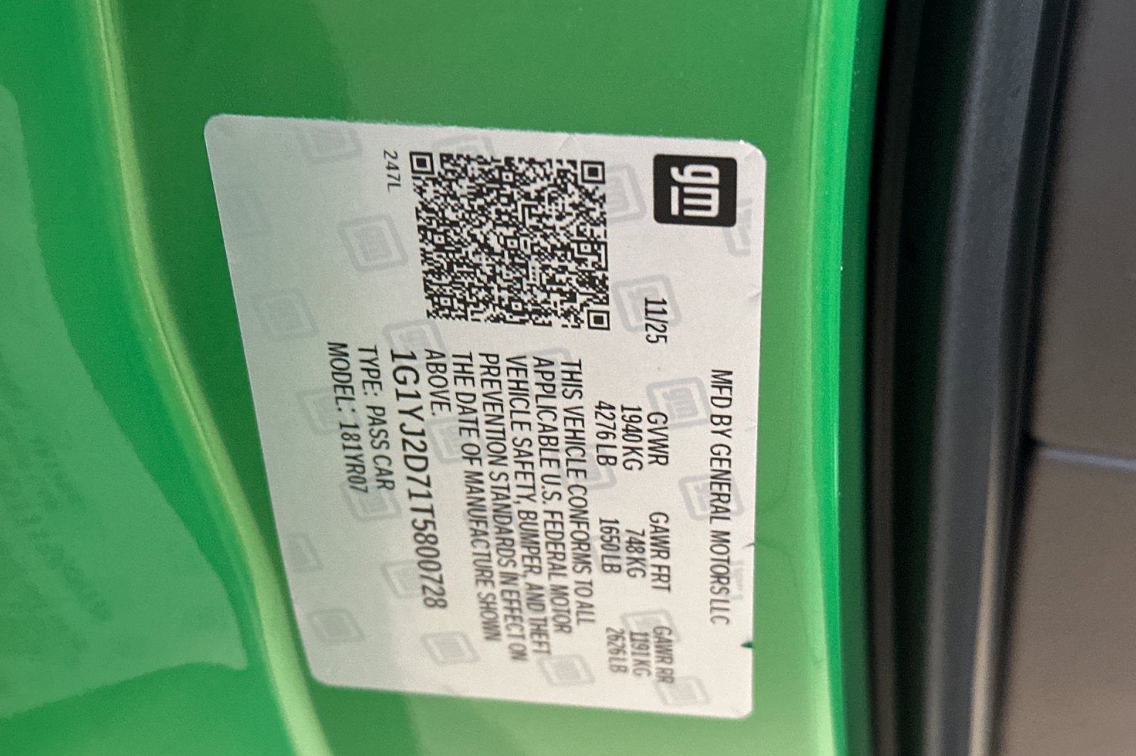 2026 Chevrolet Corvette ZR1 3LZ