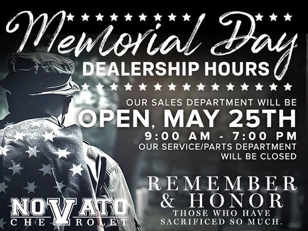 Memorial Day Hours